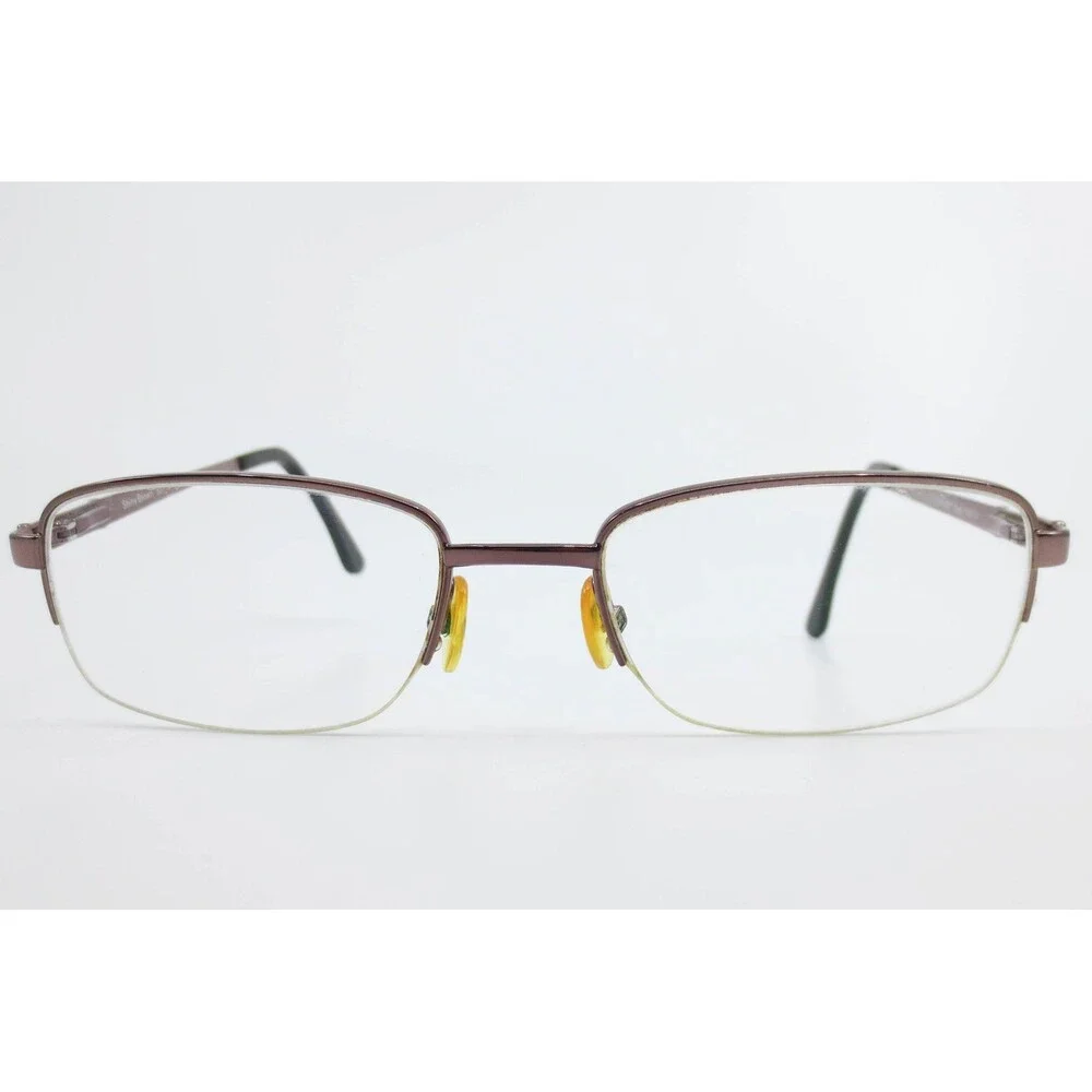 Kirkland Signature Brady Shiny Brown Rectangular Semi Rimless Eyeglasses 53/19